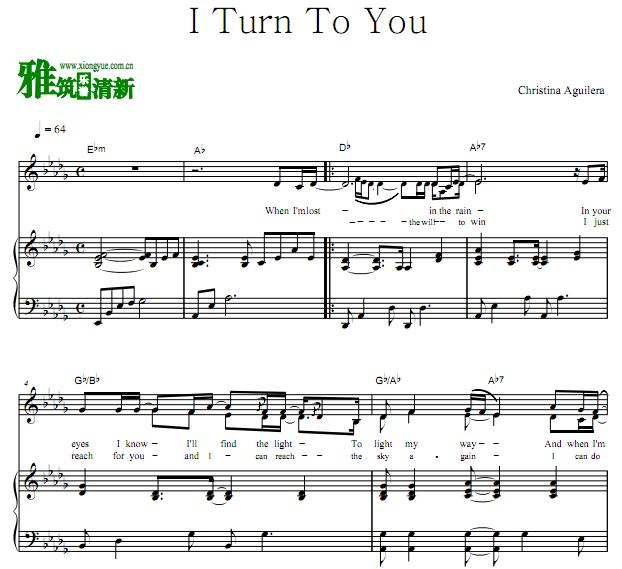 Christina Aguilera - I Turn To Youٰ 