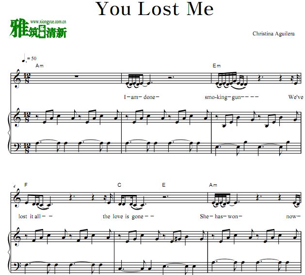 Christina Aguilera - You Lost Me   