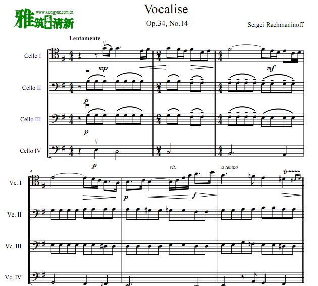 ŵ   Vocalise Op.34 No.14