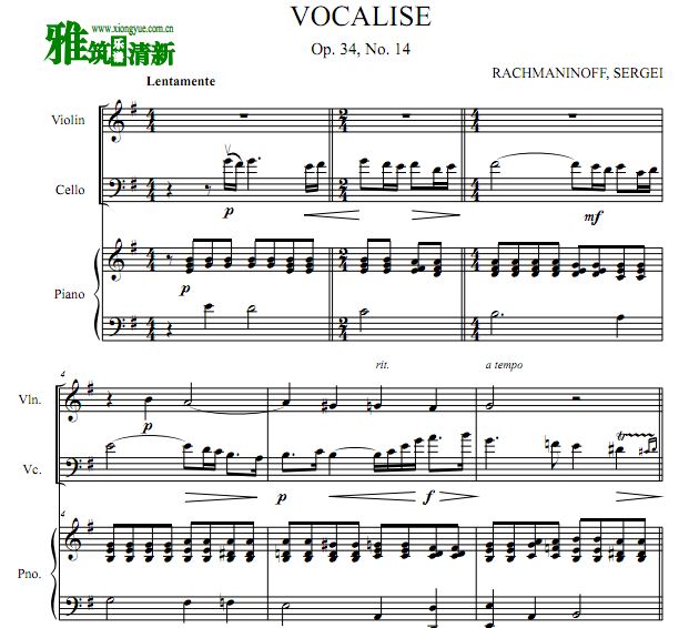 ŵ  Vocalise Op.34 No.14