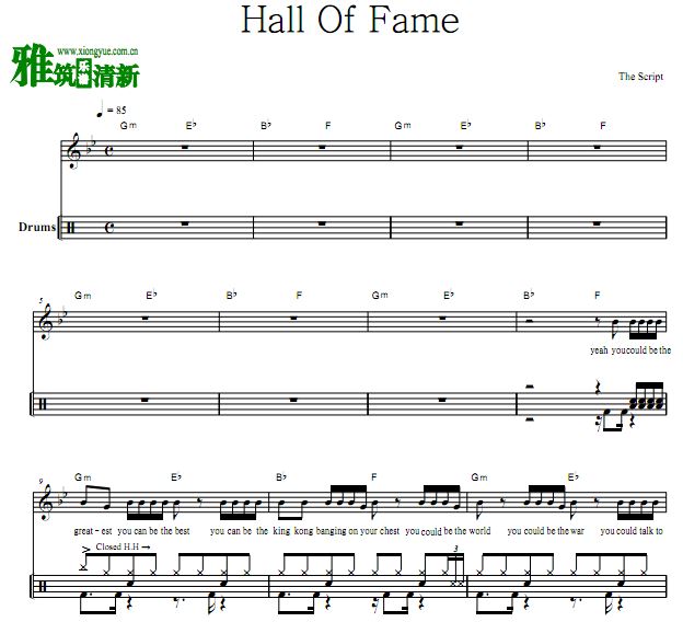 ִֶ The Script - Hall Of Fame 