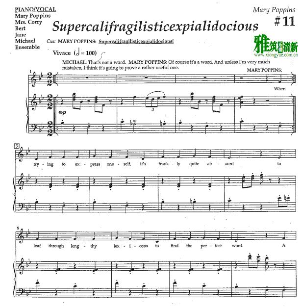Mary Poppins - supercalifragilisticexpialidociousٰ