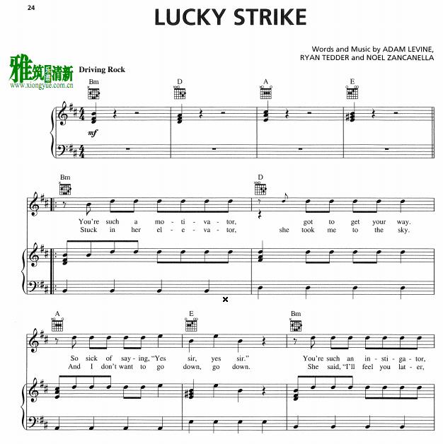 Maroon-5 - Lucky Strike   