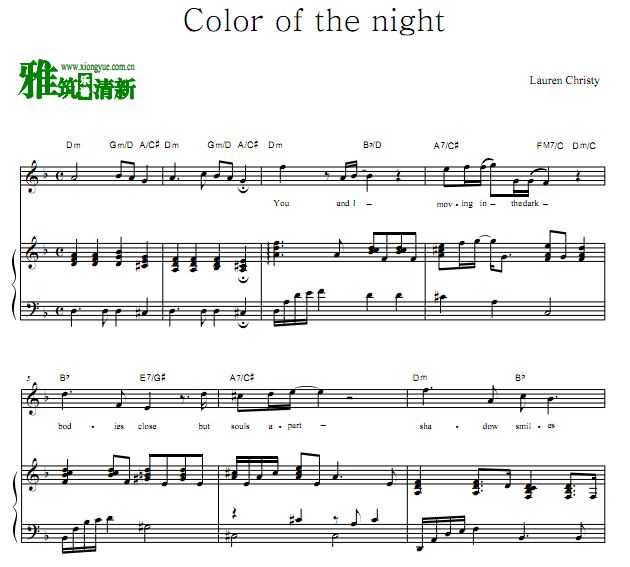 Lauren Christy - color of the night  