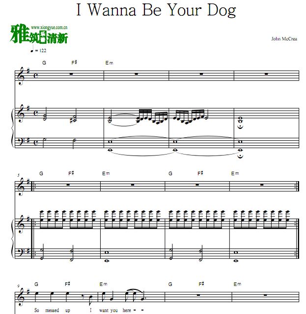John McCrea - I Wanna Be Your Dog  