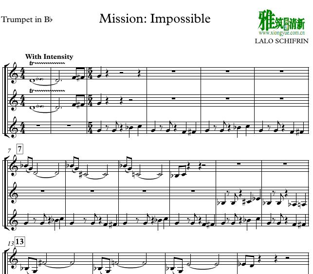 еMission Impossible - Trumpet in BbС