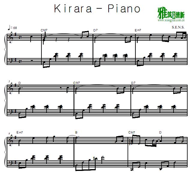 S.E.N.S. 神思者 - Kirara钢琴谱