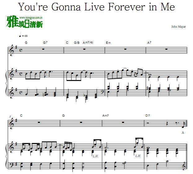 John Mayer - You're Gonna Live Forever in Me ٰ