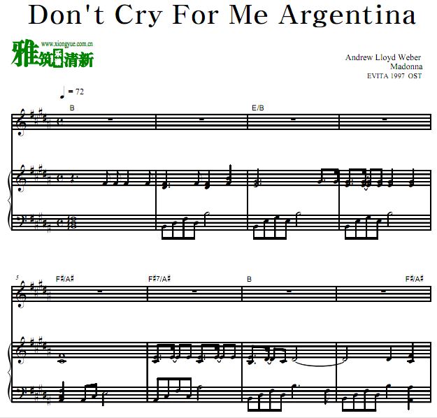 ͢Ϊҿ Don't Cry For Me Argentina  