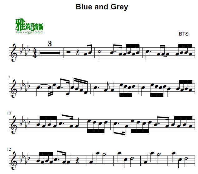 bts - Blue and Grey С