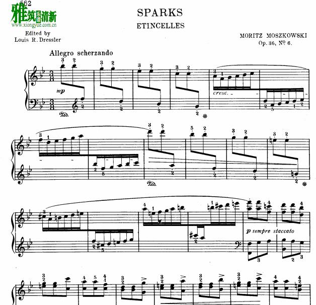 Moszkowski Ī˹Ʒ˹ op.36,6 Etincelles