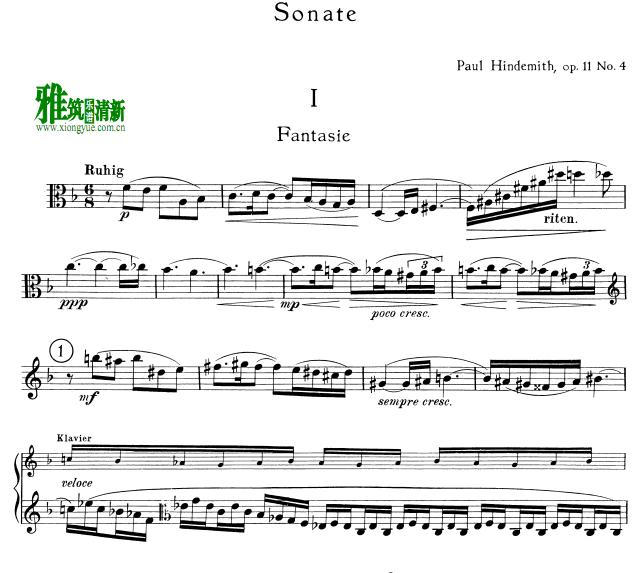   Hindemith Viola Sonata Op.11 No.4