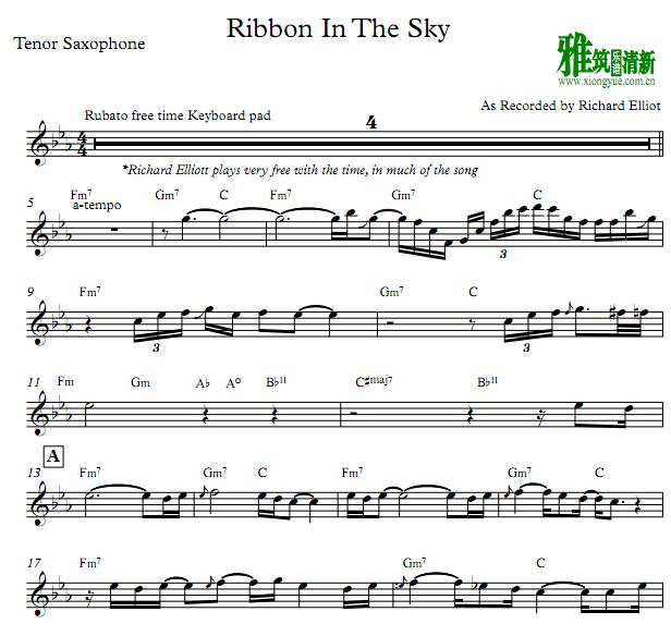 · Richard Elliot - Ribbon In The Sky ˹Tenor