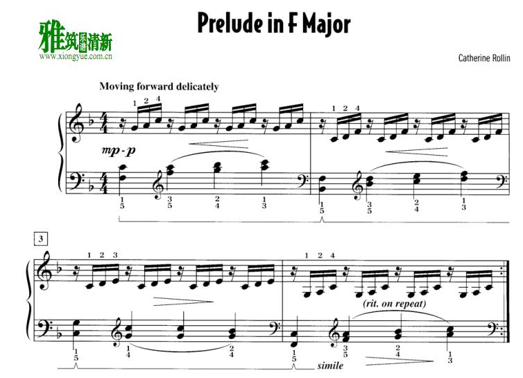 Catherine Rollin - Prelude in F Major