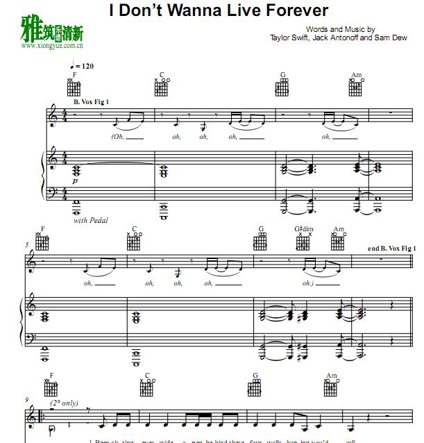 Taylor Swift - I Don’t Wanna Live Foreverٰ