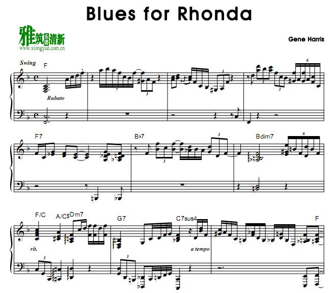 Gene Harris- Blues for Rhonda ʿ