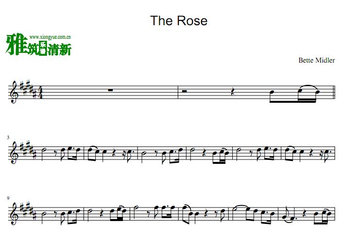 The Rose小号谱