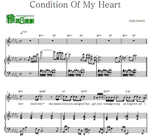 Justin Guarini - Condition Of My Heart  