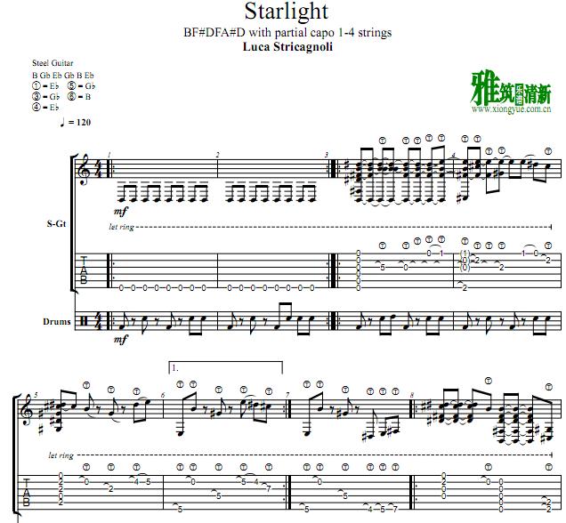 luca stricagnoli  - Starlight吉他谱