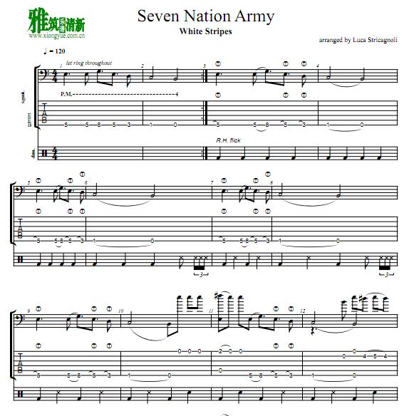 Luca Stricagnoli - Seven Nation Army吉他谱