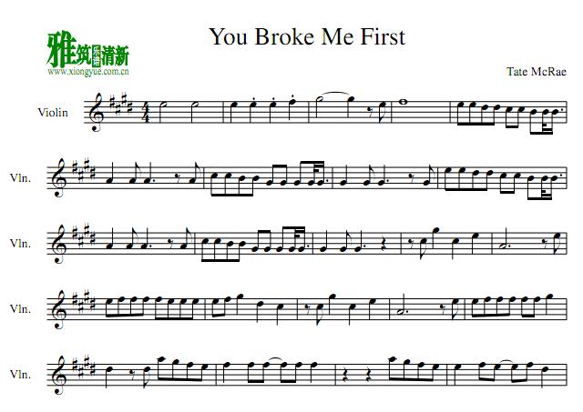 You Broke Me First С