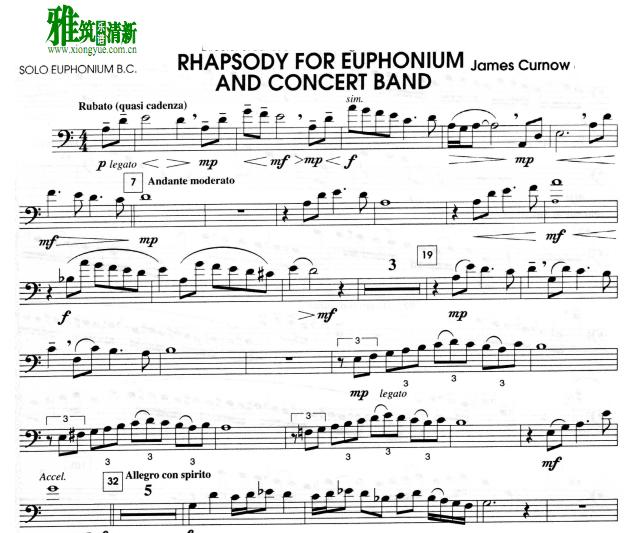 ղķ˹ŵ james curnow - Rhapsody for Euphonium ſ 