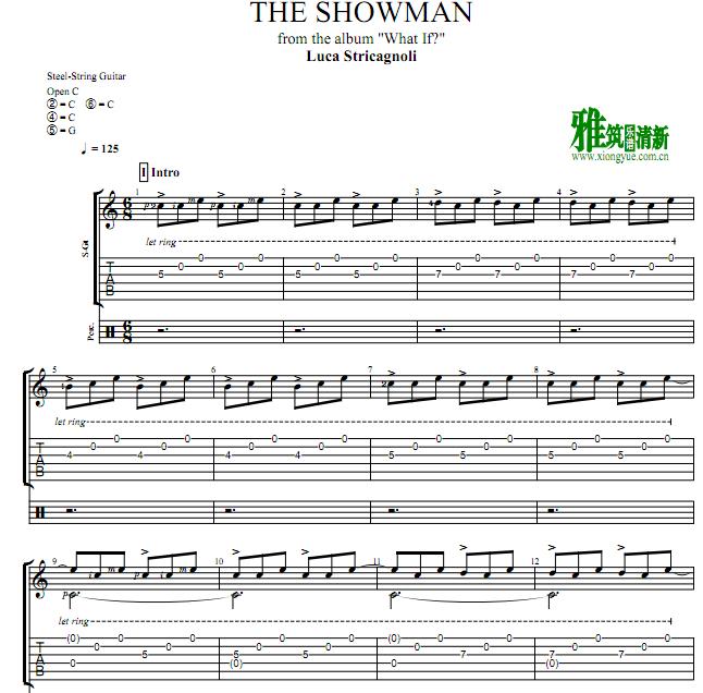luca stricagnoli  - The Showman吉他谱