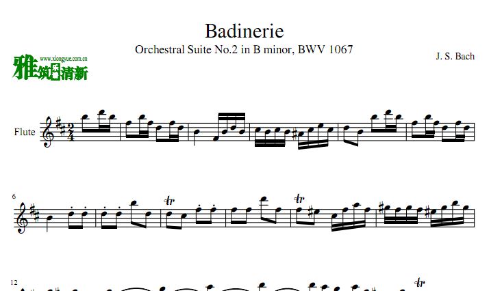 ͺ г badinerie BWV.1067 