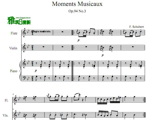 沮  Moments Musicaux No.3 Сٸ