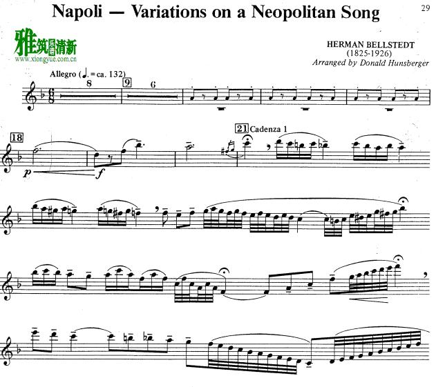 herman bellstedt Napoli – Variations on a Neopolitan Song С