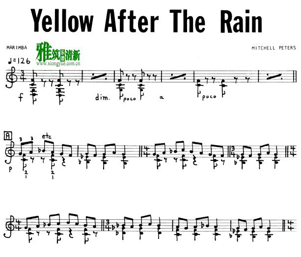 Mitchell Peters - Yellow After the Rainְ