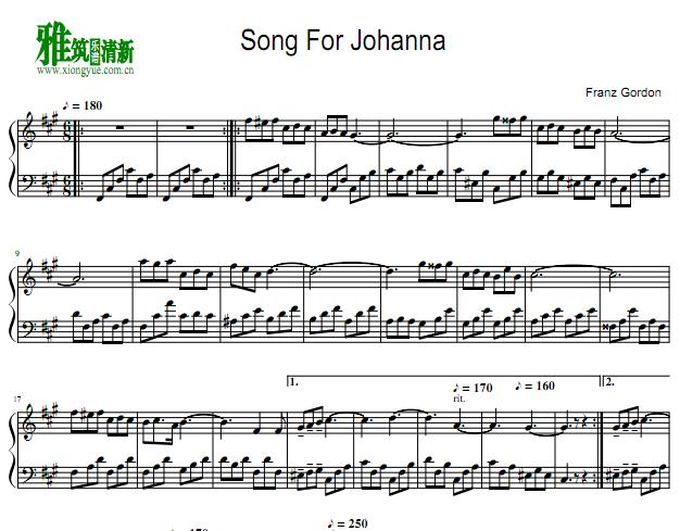 Franz Gordon - Song For Johanna