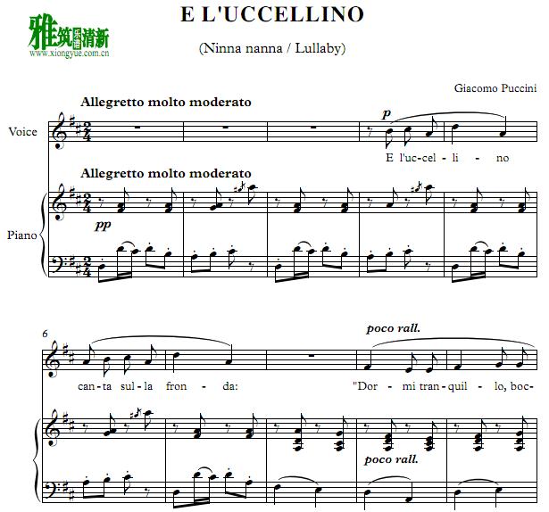 Puccini - E l'Uccellinoٰ