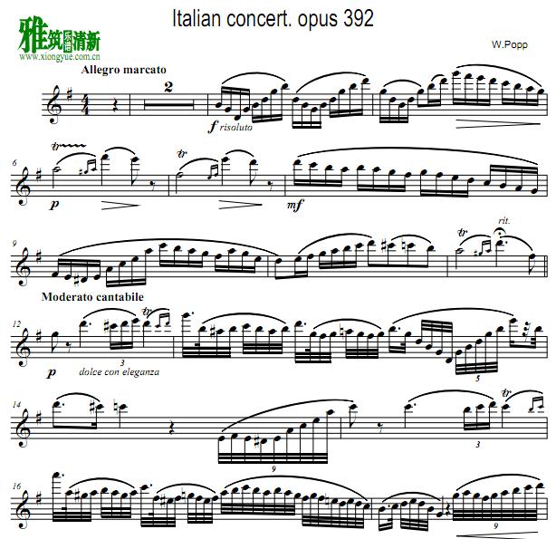W.Popp - Italian concert  opus 392