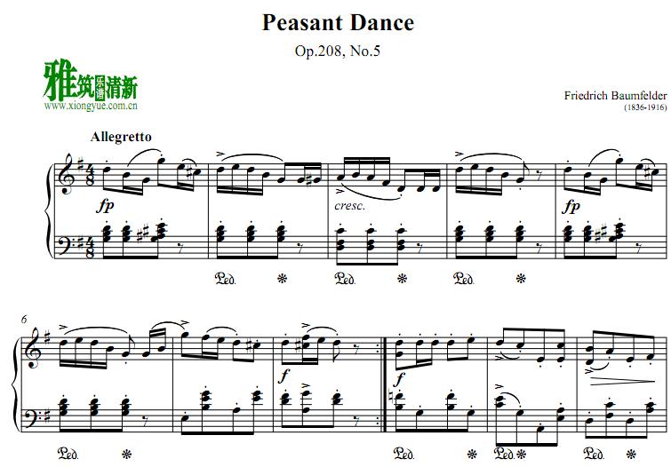 Friedrich Baumfelder - Peasant Dance op.208 no.5