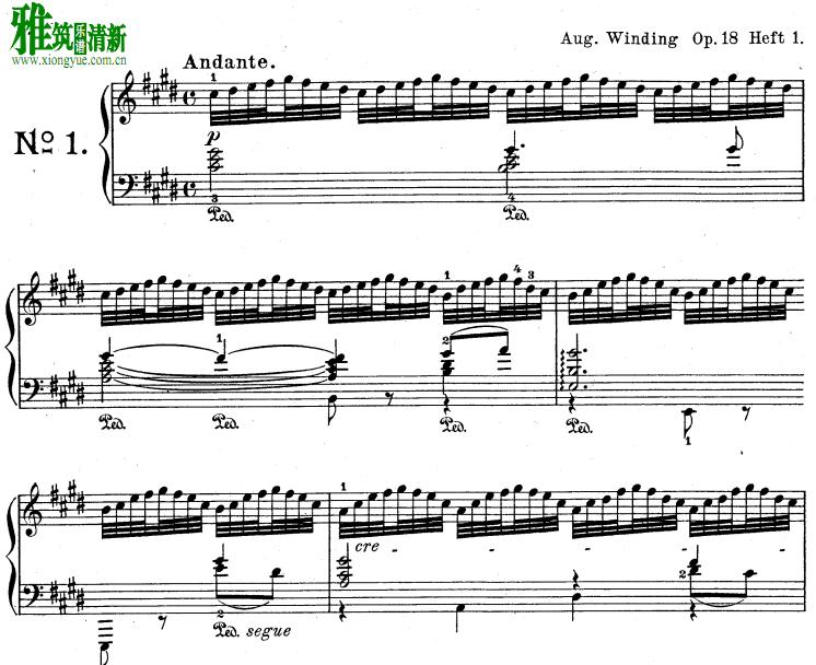 August Winding Op.18 No.1