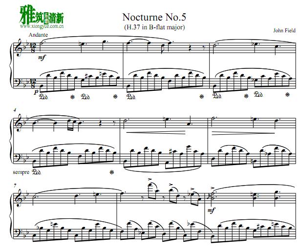 Լ・ƶ ҹNo.5 John Field - Nocturne No.5 
