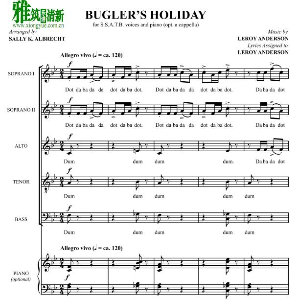 ֵĽ Bugler's Holiday ϳ SSATB