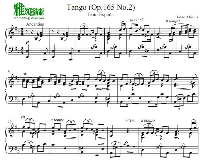 Albeniz ̽ tango Op 165 No 2