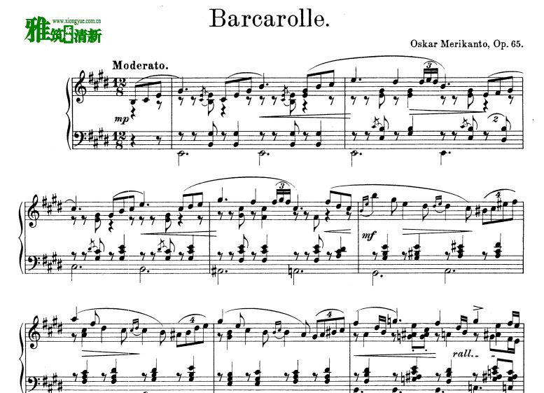 ÷  Barcarolle Op.65