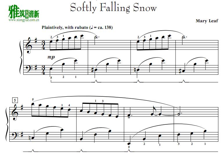 Mary Leaf - softly falling snow