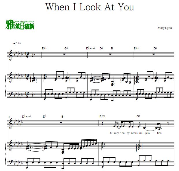 Miley Cyrus - When I look at You   