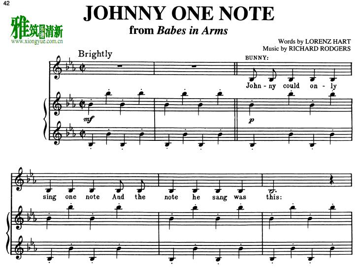 Babes in Arms  - Johnny One Noteٰ