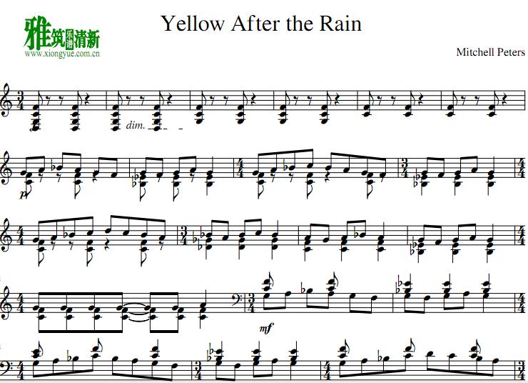 mitchell peters ƻ ְ yellow after the rainְ