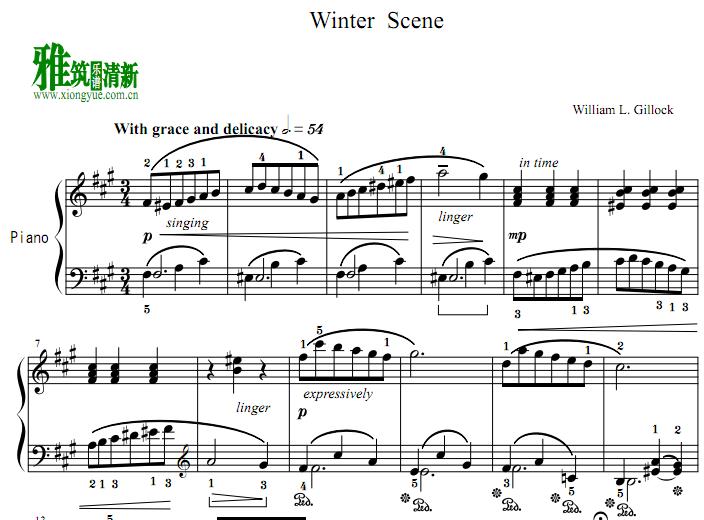 William Gillock - winter scene