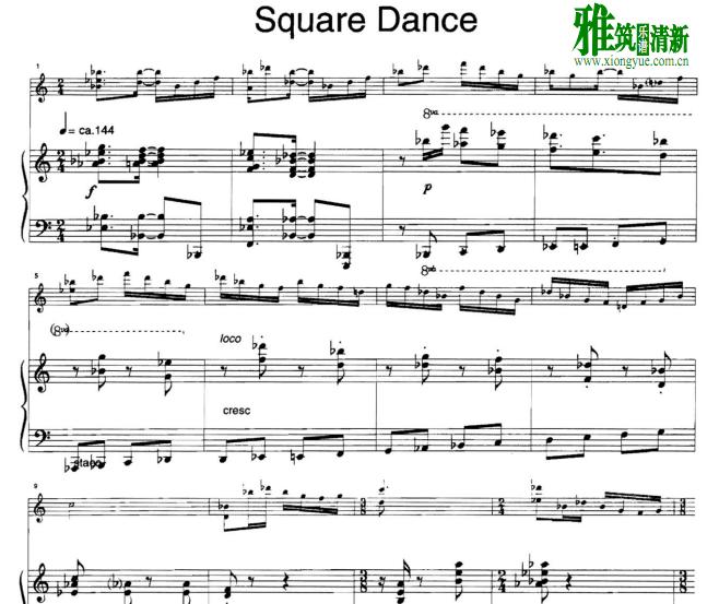 Paul Schoenfield -  Four Souvenirs  Square DanceСٰ