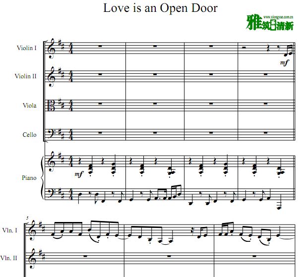 Love Is an Open Door ָ