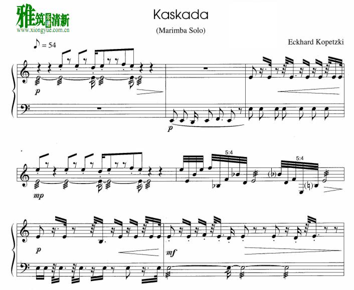 Eckhard Kopetzki - kaskada 马林巴谱