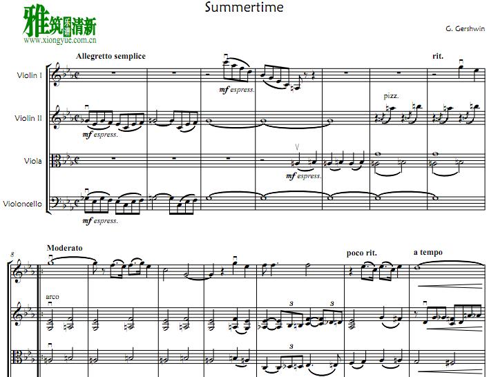 G. Gershwin - Summertime 