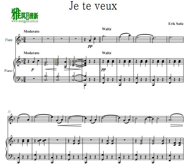  Ҫ Ѹٰ Satie - Je Te Veux 